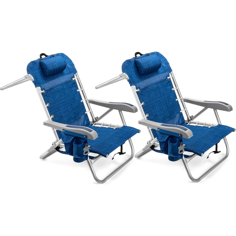 Outdoor Furniture Xl - Cooler+ Folding Backpack Beach Chair with