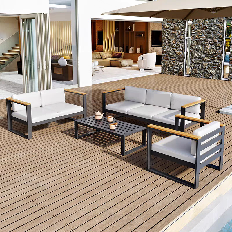 Outdoor Furniture Material - Modern Style Aluminum Patio Sofa Set