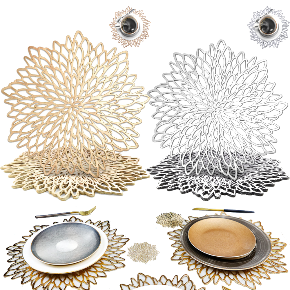 Outdoor Furniture Designer - Set of 4 Metallic Placemats Set