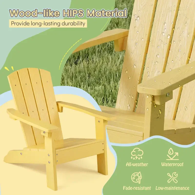 Adirondack Chair Wood - All-Weather HDPE Adirondack Chair with with