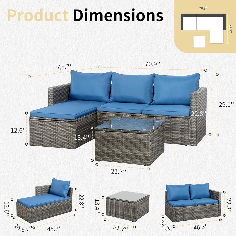4-Piece Outdoor Wicker Patio F - đánh giá và giá Outdoor Furniture Fire Pit Set