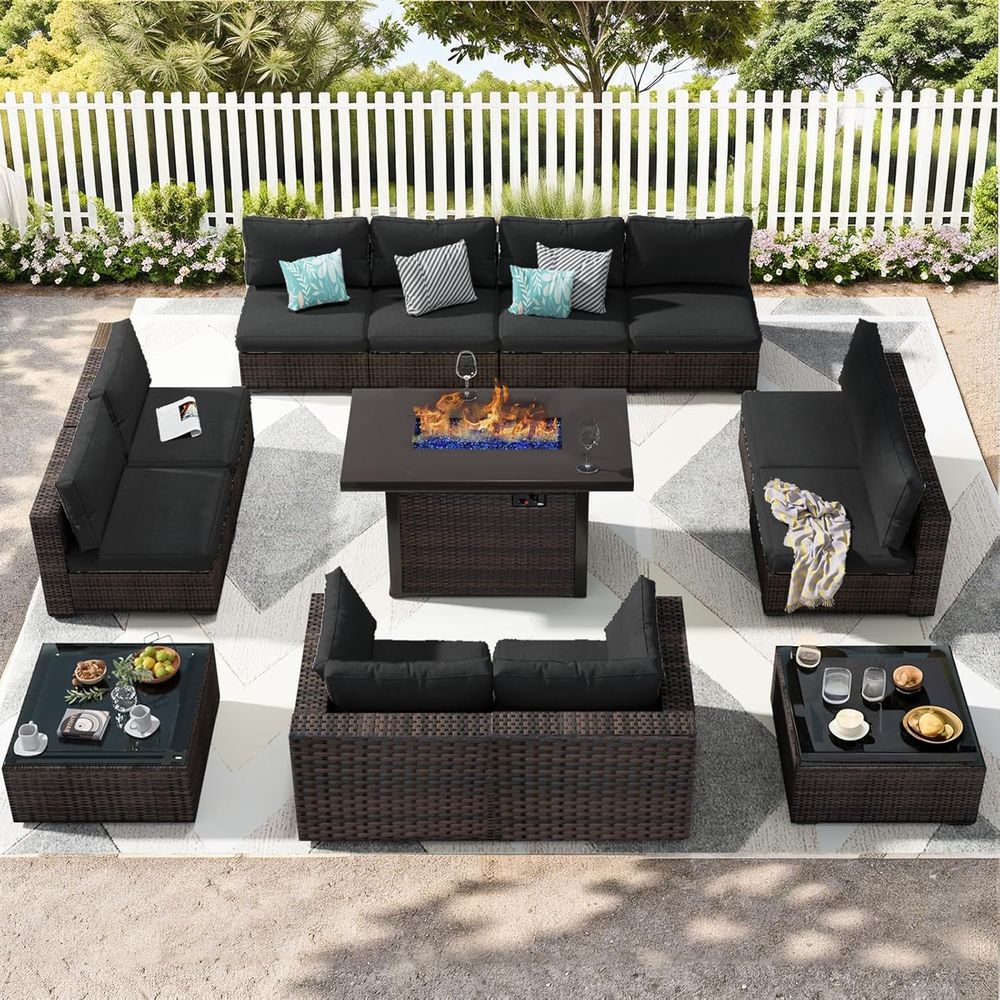 13-Piece Outdoor Sectional Pat - đánh giá và giá Outdoor Furniture Fire Pit Set