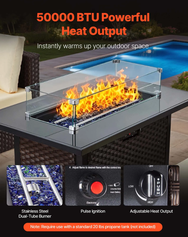 6-Piece Outdoor Patio Furnitur - đánh giá và giá Outdoor Furniture Fire Pit Set