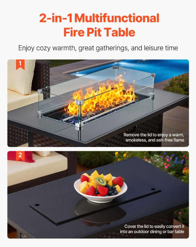 6-Piece Outdoor Patio Furnitur - đánh giá và giá Outdoor Furniture Fire Pit Set