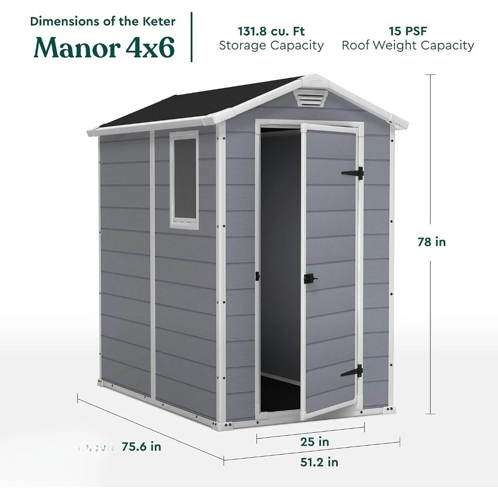 A Manor 4x6 Resin Outdoor Stor - đánh giá và giá Outdoor Furniture Material