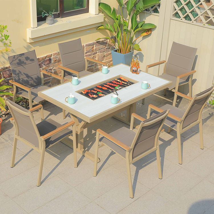 Hot Sale Cast Aluminum Fire Pi - đánh giá và giá Outdoor Furniture Fire Pit Set