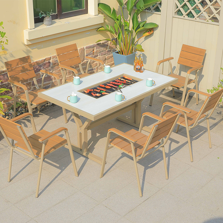 Hot Sale Cast Aluminum Fire Pi - đánh giá và giá Outdoor Furniture Fire Pit Set