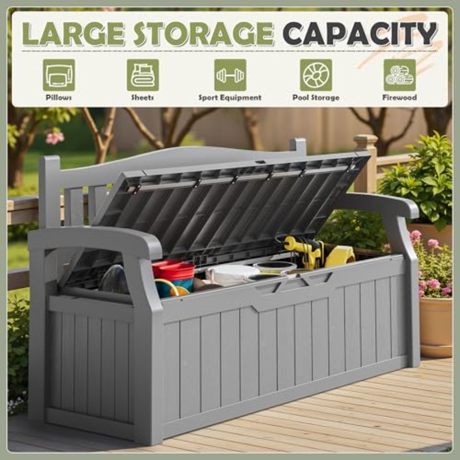 75 Gallon Outdoor Storage Benc - đánh giá và giá Outdoor Furniture Designer