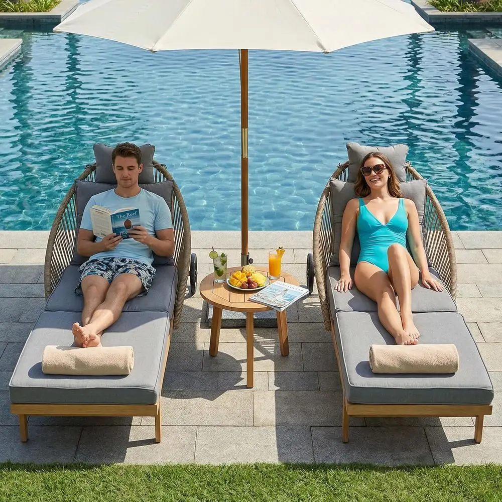 Patio Chaise Lounge Chairs Set - đánh giá và giá Outdoor Furniture Philippines