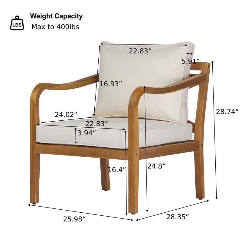 Teak Finish Acacia Wood Club C - đánh giá và giá Outdoor Furniture Teak