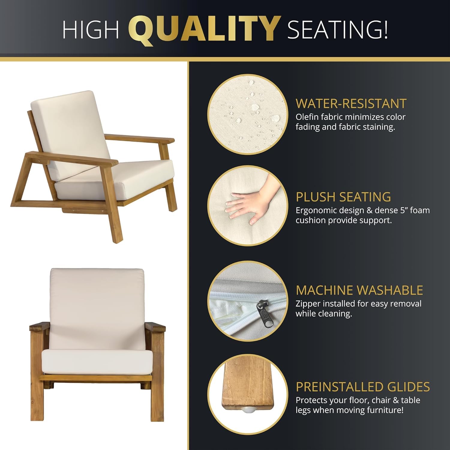 4-Piece Deep Seating Teak Pati - đánh giá và giá Outdoor Furniture Teak