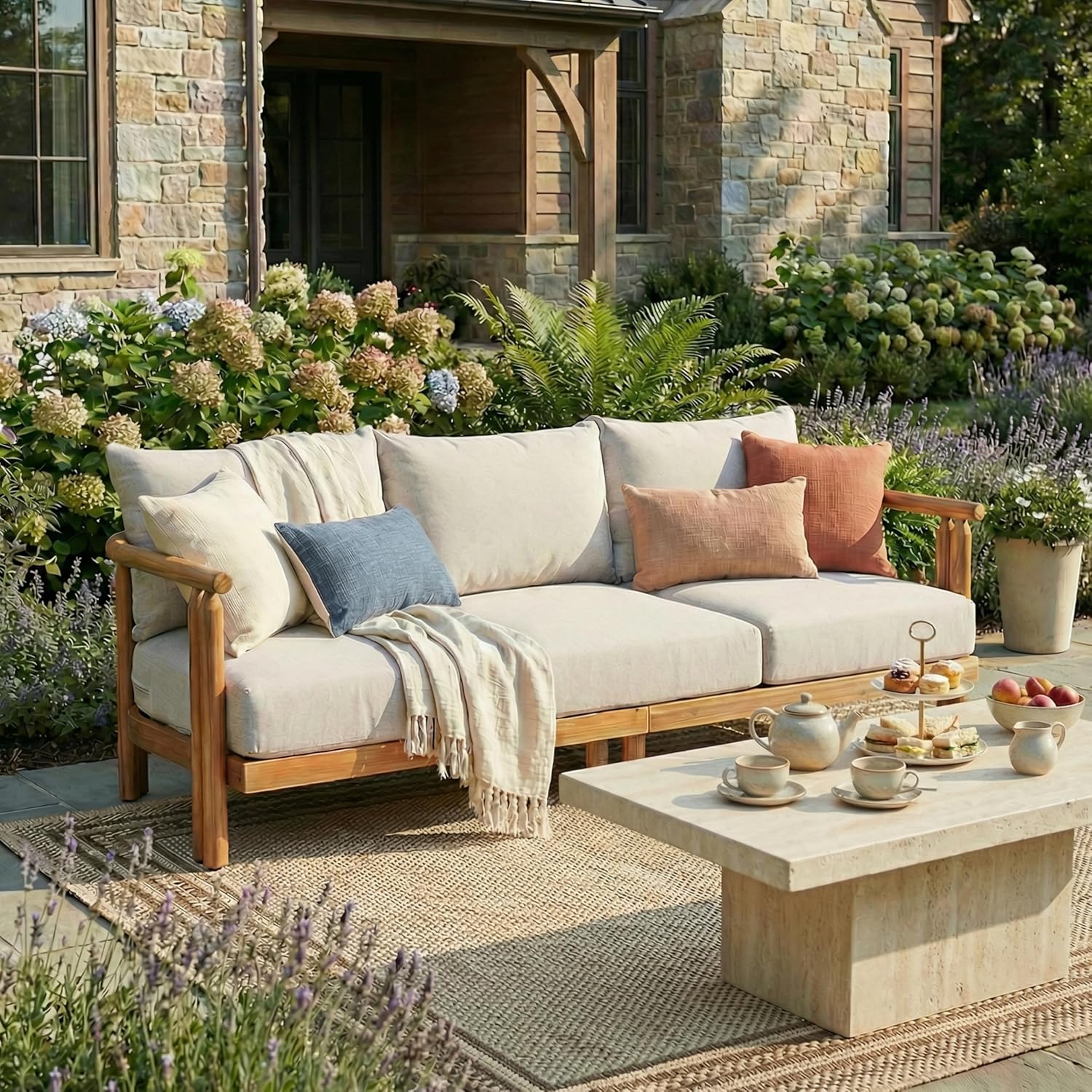 Acacia Wood 3-Seater Outdoor S - đánh giá và giá Outdoor Furniture Teak