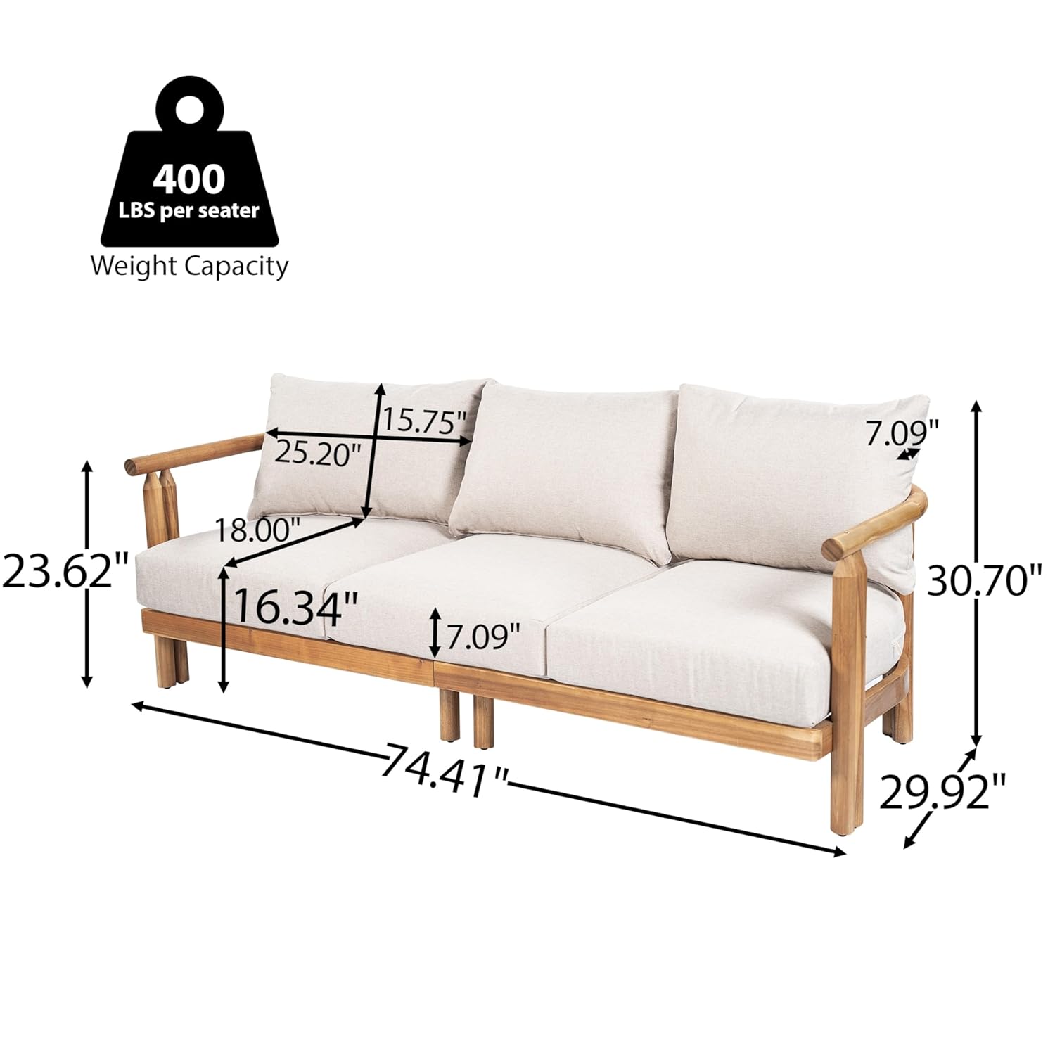 Acacia Wood 3-Seater Outdoor S - đánh giá và giá Outdoor Furniture Teak