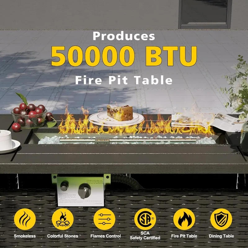 Aoxun Patio Furniture Set with - đánh giá và giá Outdoor Furniture Fire Pit Set