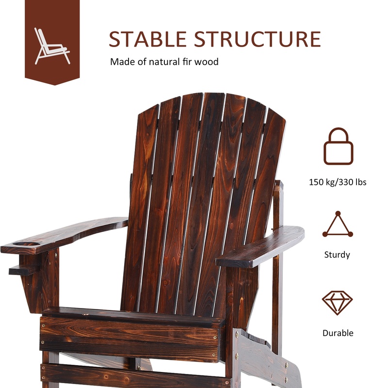 Outsunny Wooden Adirondack Cha - đánh giá và giá Adirondack Chair Wood