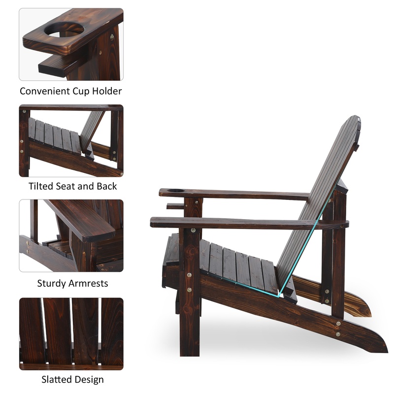 Outsunny Wooden Adirondack Cha - đánh giá và giá Adirondack Chair Wood