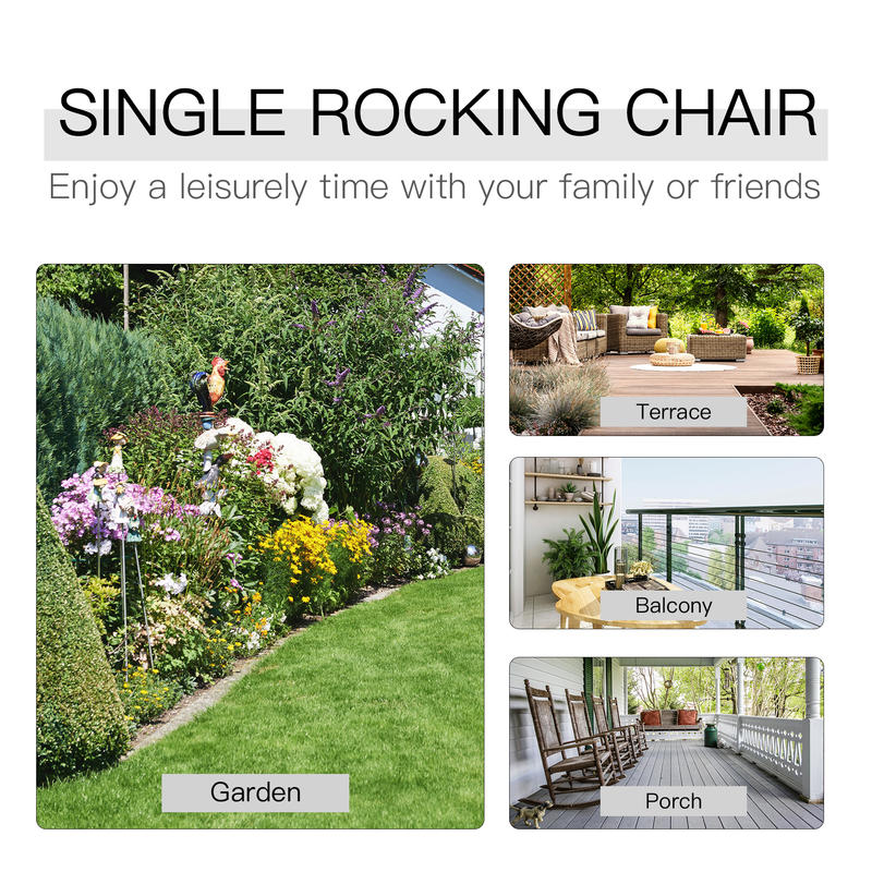 Outsunny Wooden Porch Rocking  - đánh giá và giá Adirondack Chair Wood
