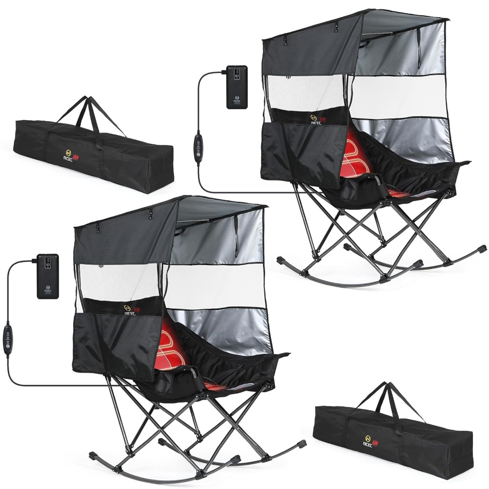 Heated Rocking Camping Chair w - đánh giá và giá Outdoor Furniture Xl