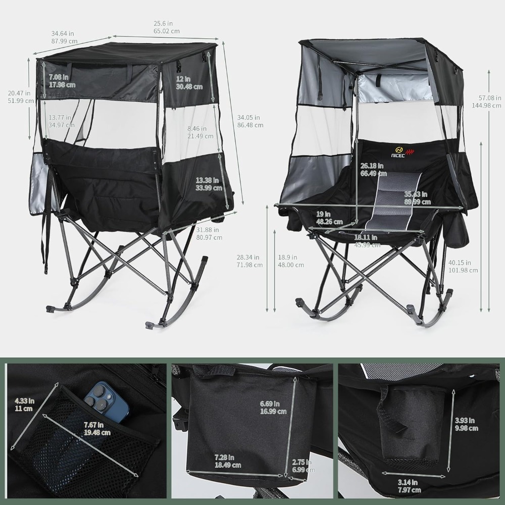 Heated Rocking Camping Chair w - đánh giá và giá Outdoor Furniture Xl