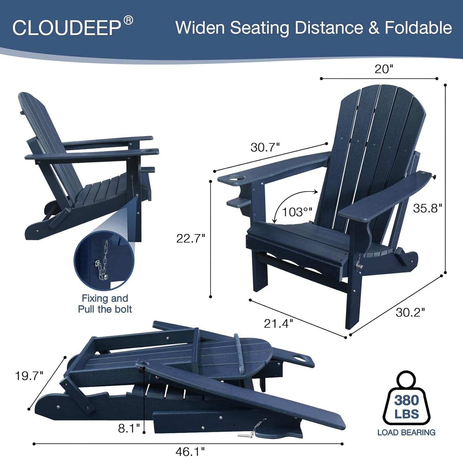 Folding Adirondack Chairs Set  - đánh giá và giá Adirondack Chair Wood