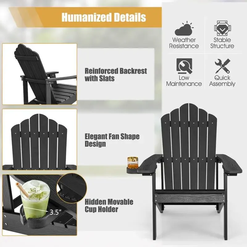 Weather Resistant HIPS Outdoor - đánh giá và giá Adirondack Chair Wood