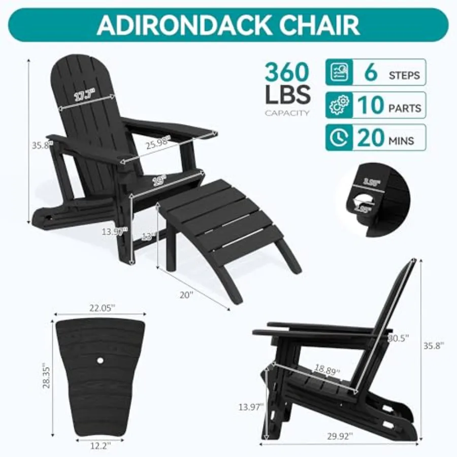 Adirondack Chairs Set of 2 wit - đánh giá và giá Adirondack Chair Wood