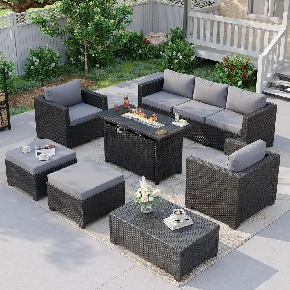 7-Piece Outdoor Patio Furnitur - đánh giá và giá Outdoor Furniture Fire Pit Set