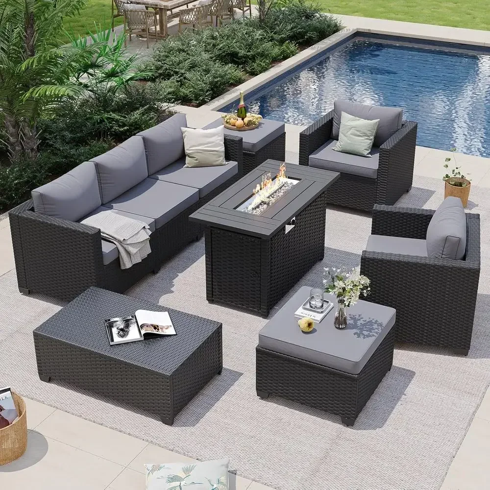 7-Piece Outdoor Patio Furnitur - đánh giá và giá Outdoor Furniture Fire Pit Set