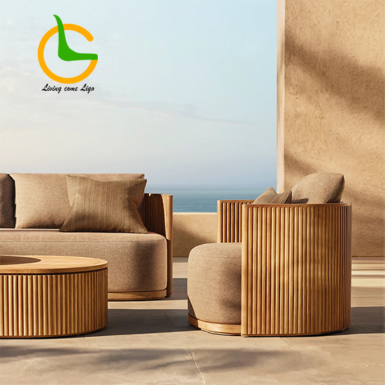 Luxury L-shaped Teak Wood Outd - đánh giá và giá Outdoor Furniture Teak