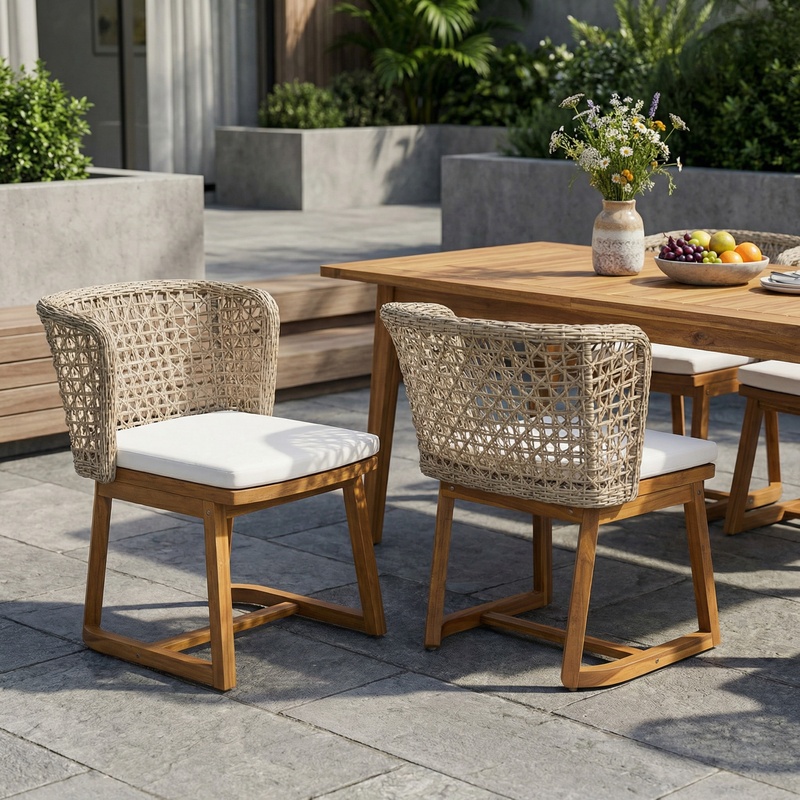 Acacia Wood Patio Chairs Set o - đánh giá và giá Outdoor Furniture Teak